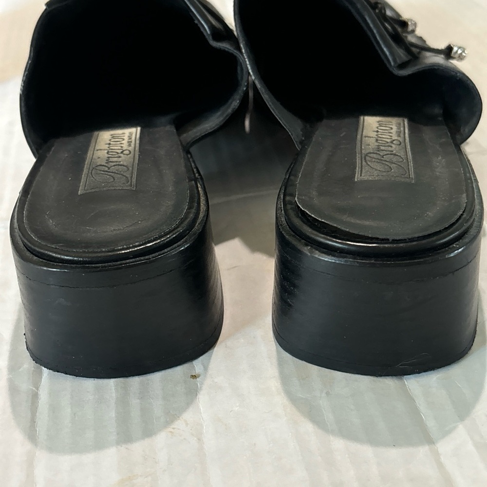 Brighton Darma Tassel Mule Loafer Black & Brown I… - image 7